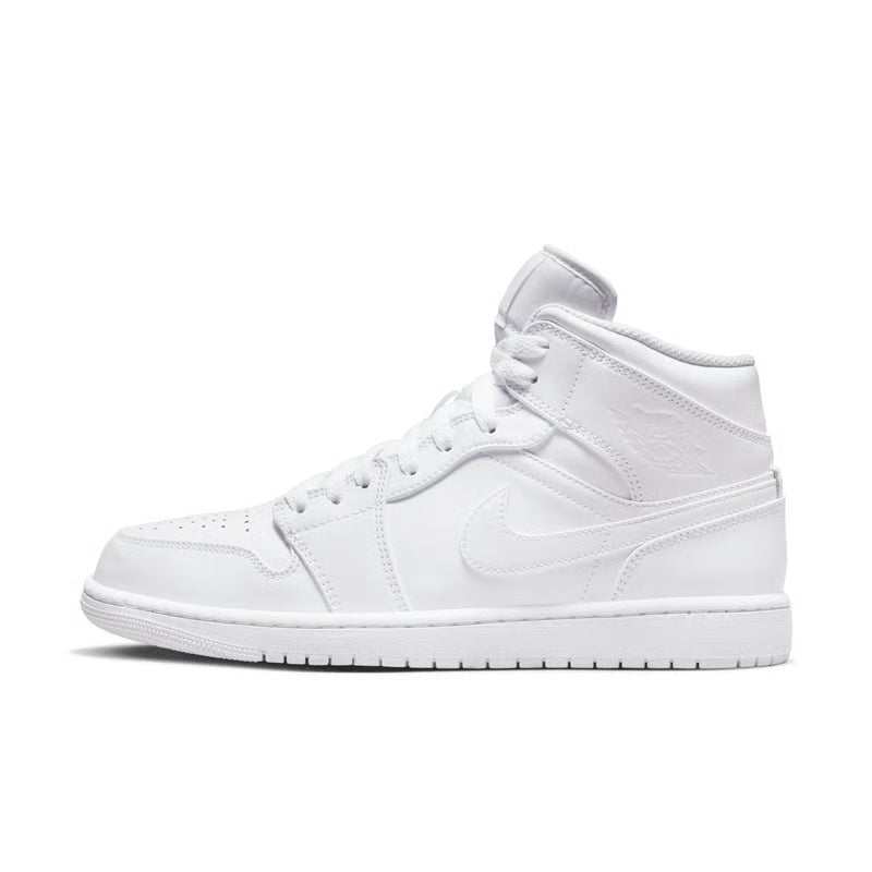JORDAN 1 MID "TRIPLE WHITE"