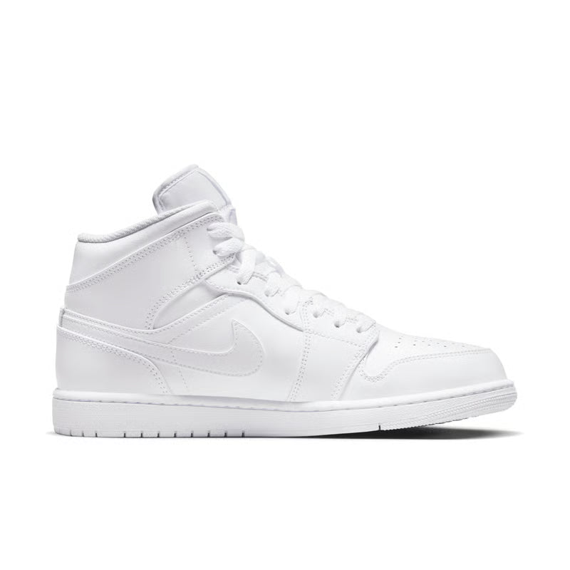 JORDAN 1 MID "TRIPLE WHITE"
