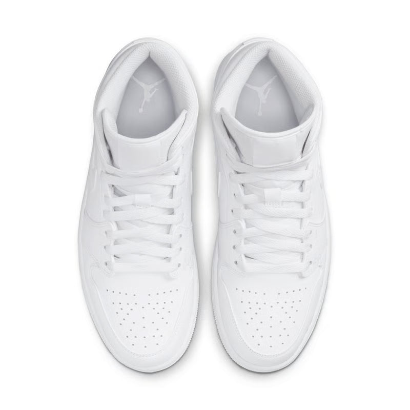 JORDAN 1 MID "TRIPLE WHITE"